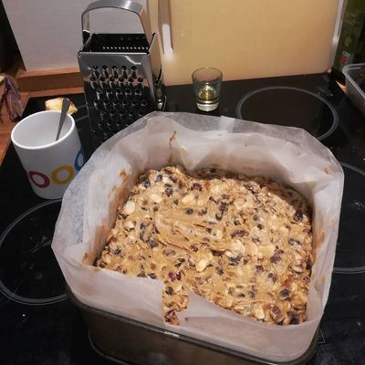 Starting the Christmas cake, 16th we've made together! #christmascake